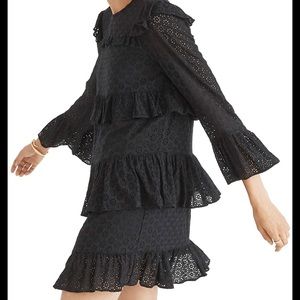 MADEWELL waterlily ruffle eyelet dress